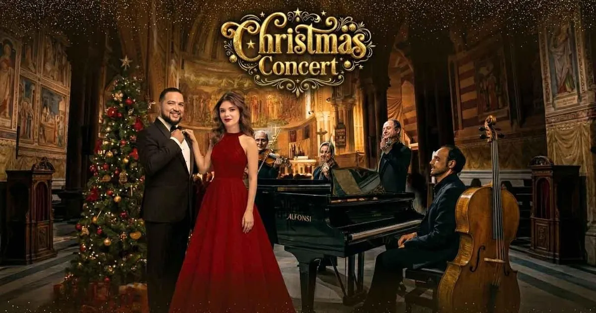 Christmas songs, Strauss and arias with soprano, tenor and string quartet in St Paul's Within the Walls, St Paul's Within the Walls on Via Nazionale, opera houses in Rome