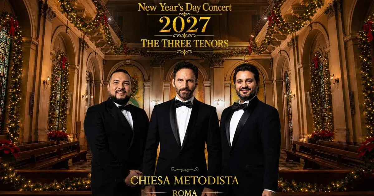 Opera arias, Christmas songs and New Year waltzes by the Opera e Lirica Three Tenors on New Year's Day, a Three Tenors night in Rome, opera houses in Rome