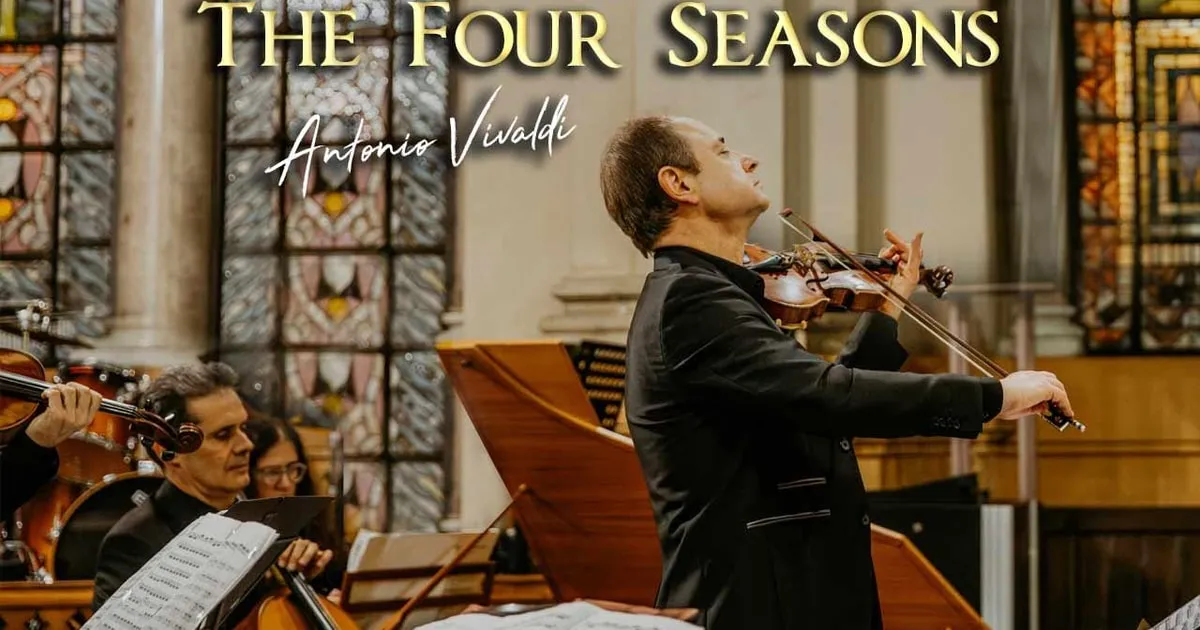 The whole of Vivaldi's Four Seasons by the Opera e Lirica ensemble, 80 minutes, Via XX Settembre 122, a Rome church concert, opera houses in Rome
