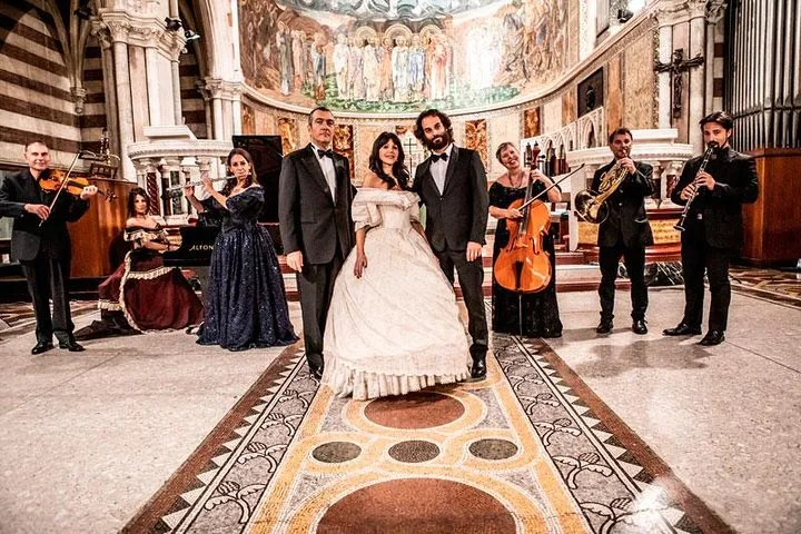 Verdi, Puccini, Mozart, Rossini and Bizet arias with three voices and a small orchestra, sold on Viator, St Paul's Within the Walls on Via Nazionale, opera houses in Rome