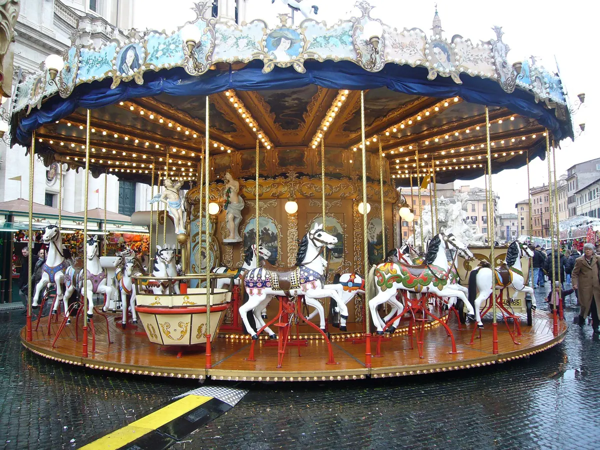 The Christmas carousel on Piazza Navona, christmas concerts in rome